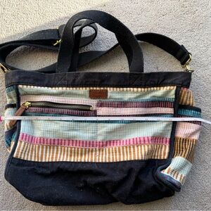 Fossil Laptop Bag, Briefcase, Crossbody, Purse Satchel, Pockets, Cloth Pink Blue
